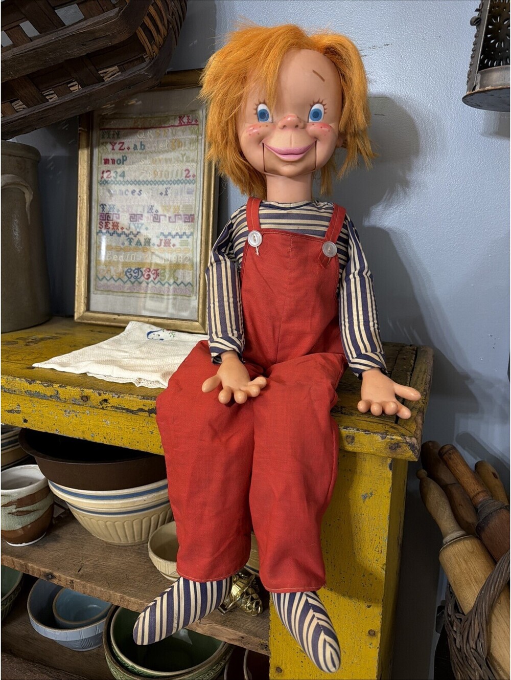 VTG Toy OTIS O'BRIEN - 30" Ventriloquist Doll/Dummy - 1972 by Uneeda - WORKING - Picture 3 of 10